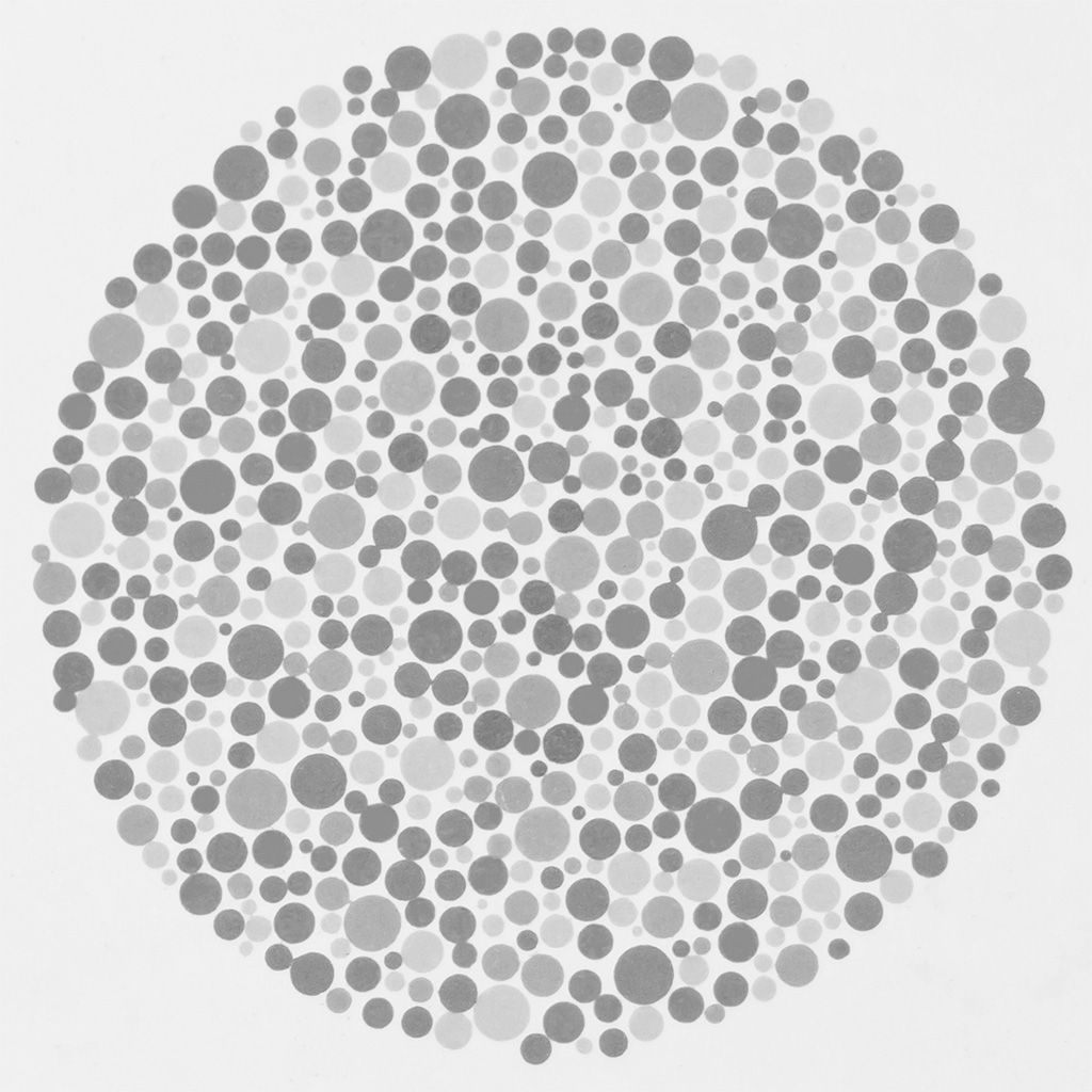 Ishihara plate converted to gray scale