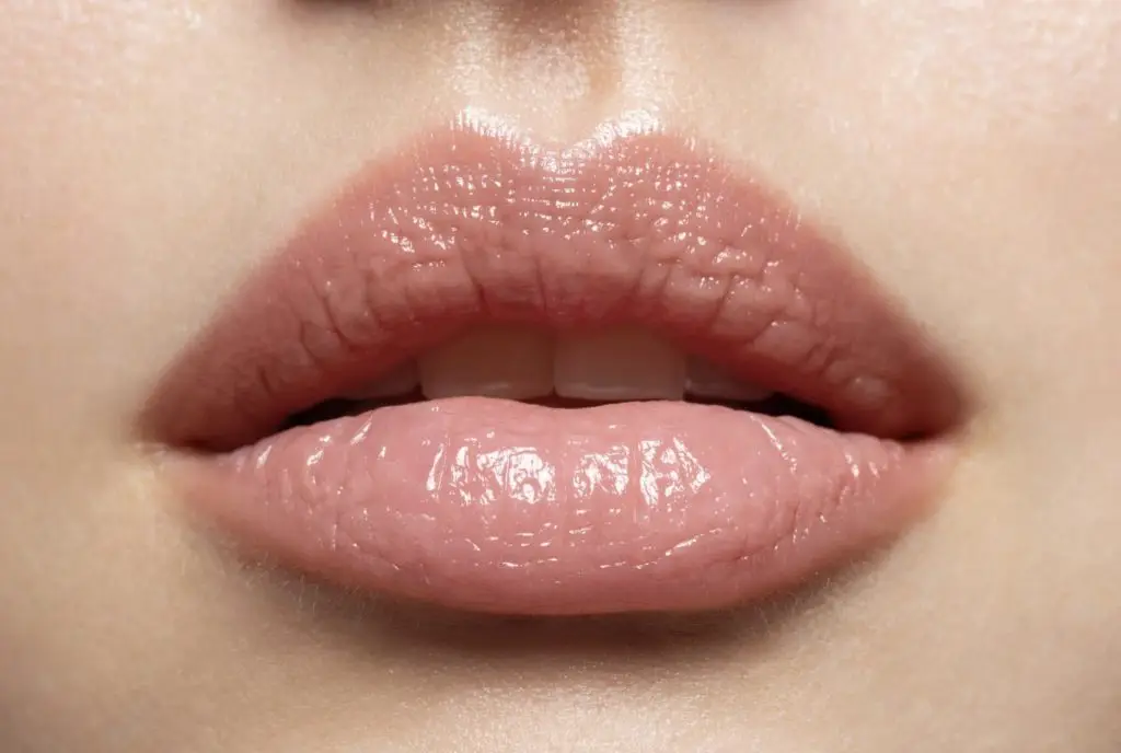Stock image of female lips close up